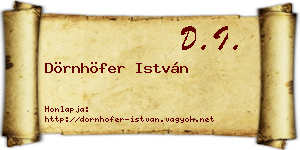 Dörnhöfer István névjegykártya