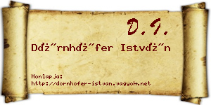 Dörnhöfer István névjegykártya